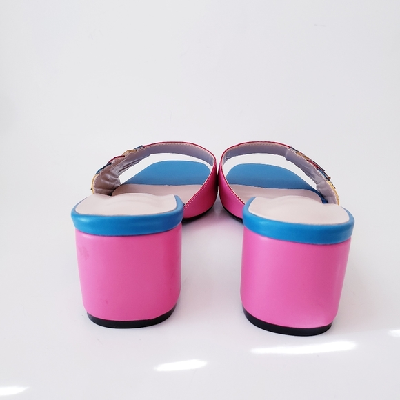 Colorful Color Block Slip-on Sandals - Picture 6 of 15